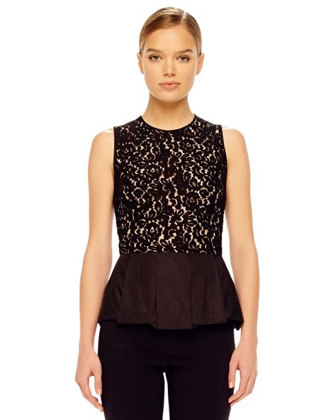 michael kors black peplum top|Michael Kors tops.